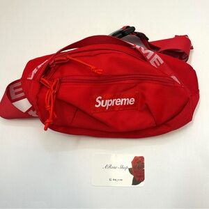 SS18 Supreme Red Waist Adjustable Zip Buckle Bag Size: OS
